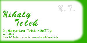 mihaly telek business card